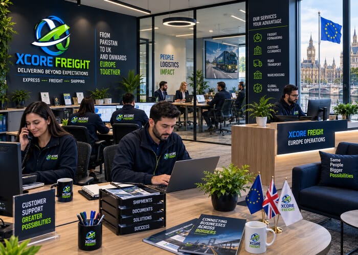 Pakistan to Europe Door-to-Door Delivery Pakistan to Europe door-to-door delivery by XCORE FREIGHT