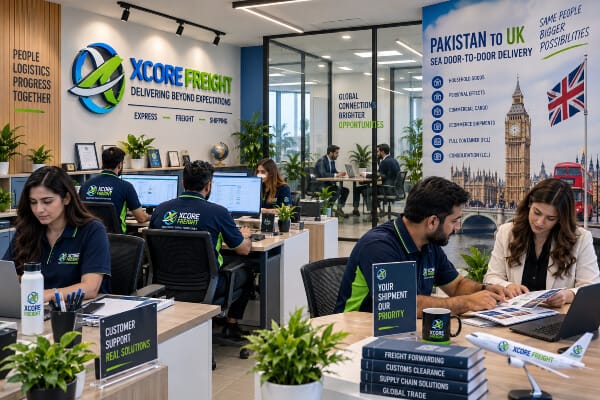 Pakistan to UK door-to-door delivery by XCORE FREIGHT